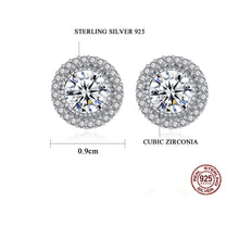 Load image into Gallery viewer, New York Solitaire Sparkling Stud Silver Earrings
