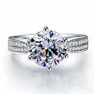 New York Solitaire Zircon Preset Silver Ring