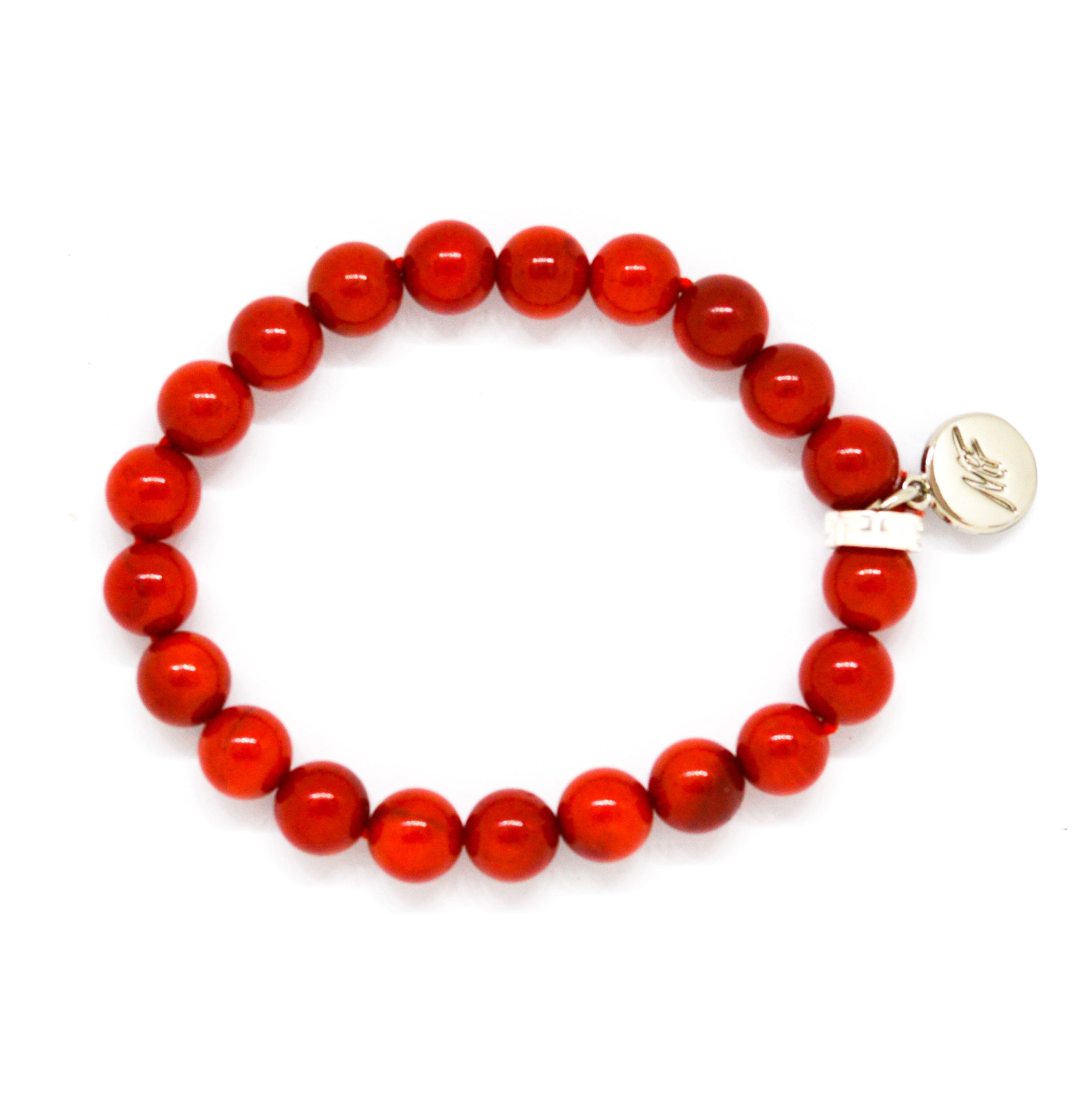 Red coral sale bead bracelet