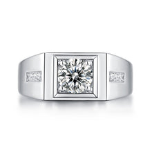 Load image into Gallery viewer, London Solitaire MOISSANITE Asscher cut Silver Ring
