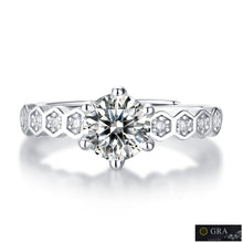Load image into Gallery viewer, New York MOISSANITE Eternity Adjustable Silver Ring
