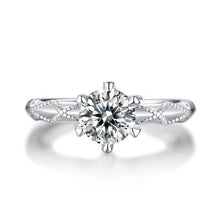Load image into Gallery viewer, Berlin Solitaire MOISSANITE Dainty Silver Ring
