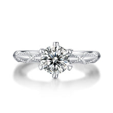 Load image into Gallery viewer, Chicago Solitaire MOISSANITE Silver Ring
