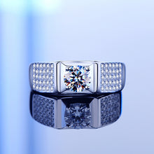 Load image into Gallery viewer, Lincoln Plush MOISSANITE Adjustable Silver Ring
