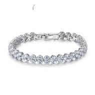 Milano Solitaire White Zircon Silver Tennis Bracelet