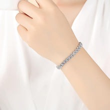 Load image into Gallery viewer, Milano Solitaire White Zircon Silver Tennis Bracelet

