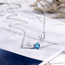 Load image into Gallery viewer, Milano Trendy Blue Zircon Adjustable Silver Necklace
