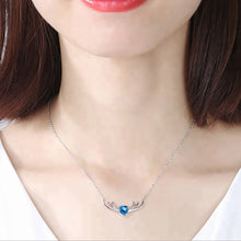 Load image into Gallery viewer, Milano Trendy Blue Zircon Adjustable Silver Necklace
