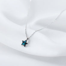 Load image into Gallery viewer, Minimal Silver Necklace With Star Blue Zircon
