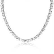 St. Vince Solitaire White Zircon Silver Choker Necklace