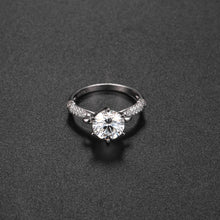 Load image into Gallery viewer, Sophie au Dazzle Solitaire MOISSANITE Silver Ring
