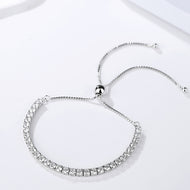 St. Vince Solitaire White Zircon Silver Bracelet