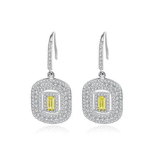 Load image into Gallery viewer, Milano Peridot Zircon Dangling Silver Earrings
