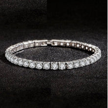 Load image into Gallery viewer, St. Vince White Zircon Silver Tennis Bracelet

