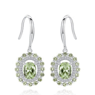 MysticFlavia green gemstone drop earrings in 925 sterling silver