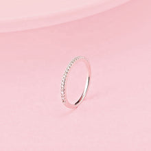 Load image into Gallery viewer, Vienna Line White Zircon Studded Silver Ring
