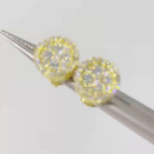 Load and play video in Gallery viewer, 18 K Gold Berlin Iced MOISSANITE Silver Earrings
