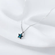 minimal star 925 silver neclace